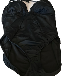 Black One-Piece halter Swimsuit